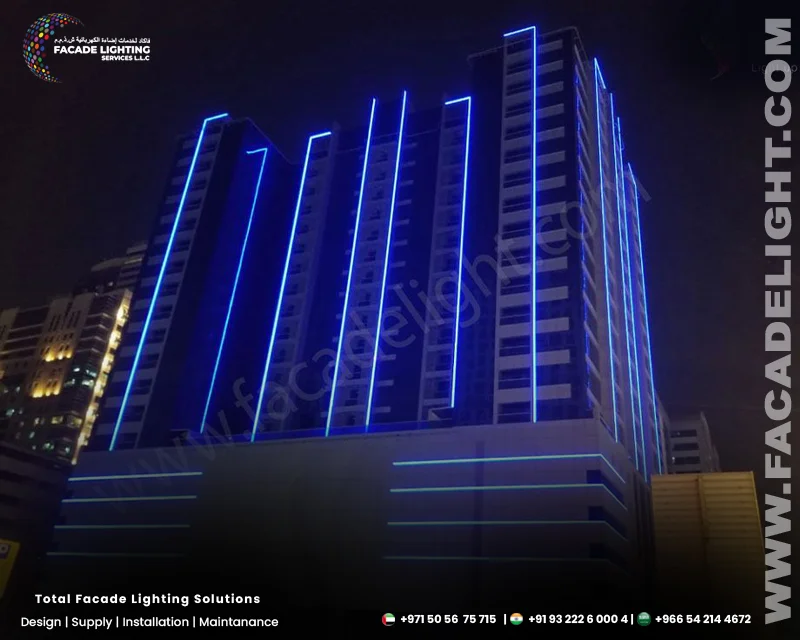 hussaine residential facade lighting