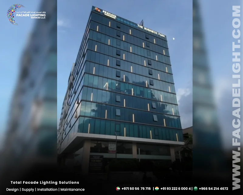 india facade lighting pranava business park