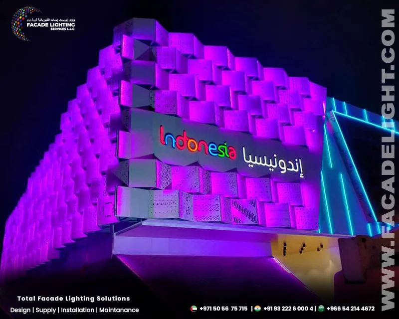indonesia pavilion facade lighting