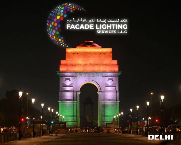 facade lighting delhi