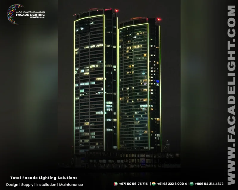 julphar tower facade light