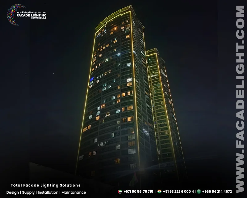 julphar tower facade lightings
