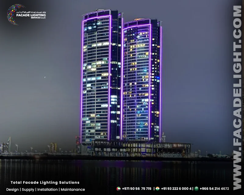 julphar tower facade lightings