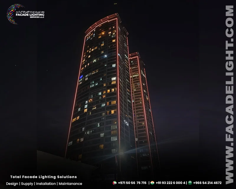 julphar tower facade lights