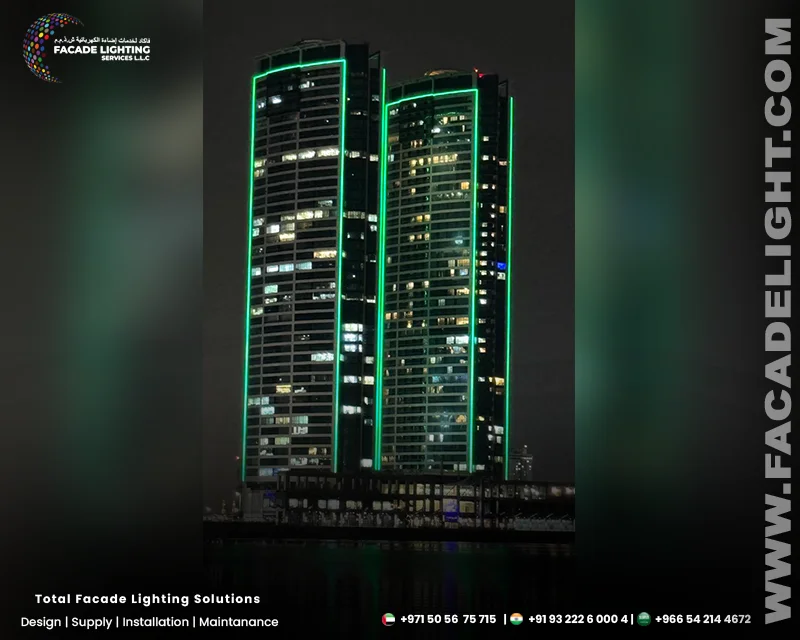 julphar tower facade lights