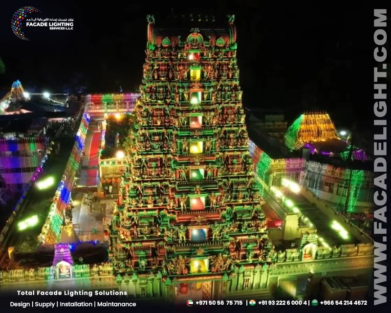 kanaga durga temple facade light india