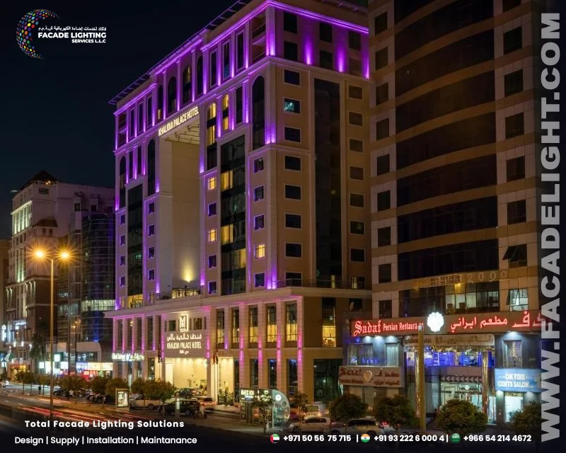khalidia hotel facade lightings