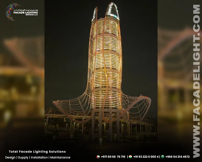 masdar central park exterior lights
