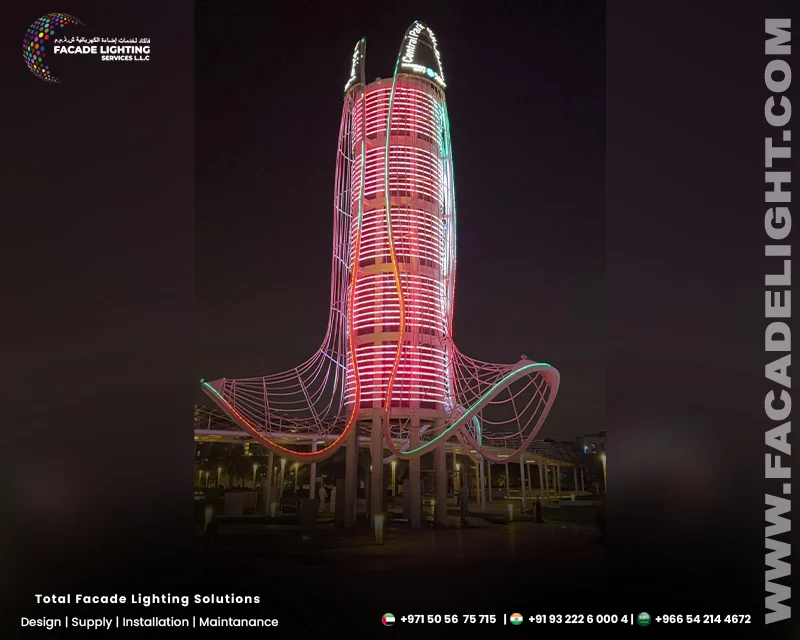 masdar central park facade lightings