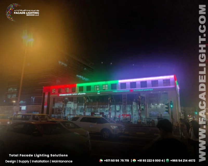 mistubishi showroom facade lightings
