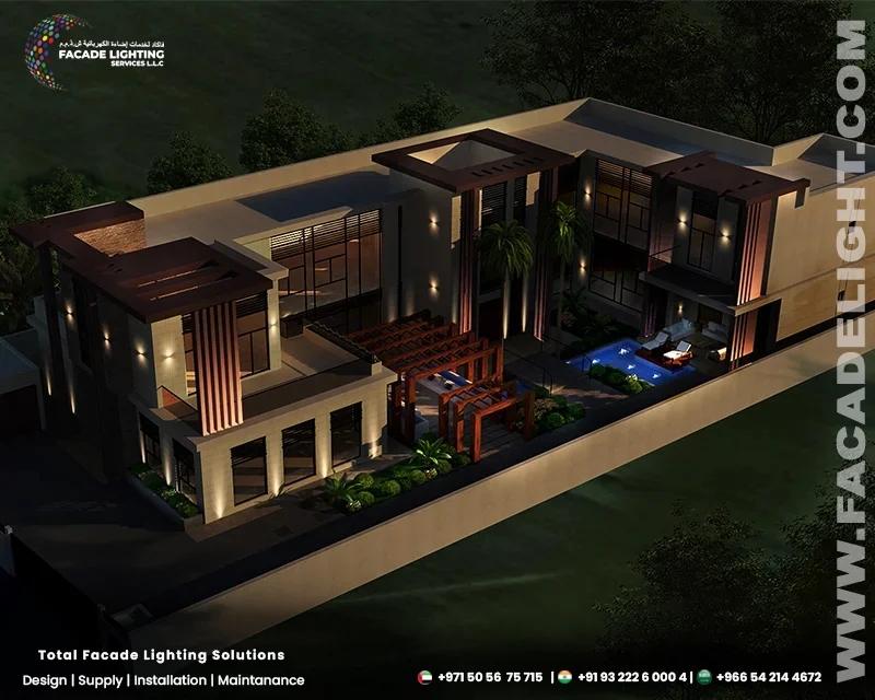 munna villa facade lighting