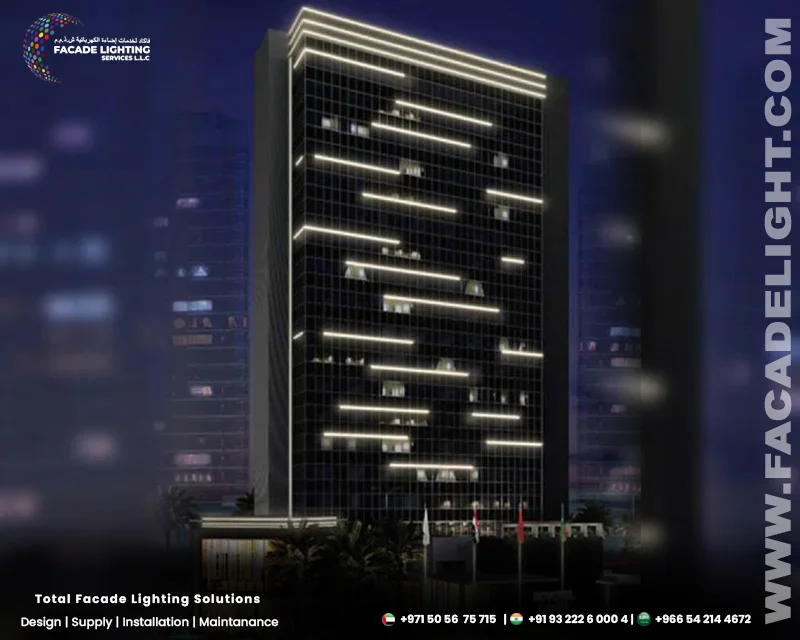 novotel hotel facade lightings