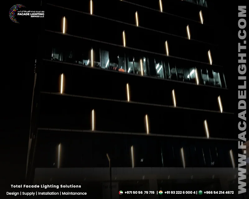 pranava business park facade light india