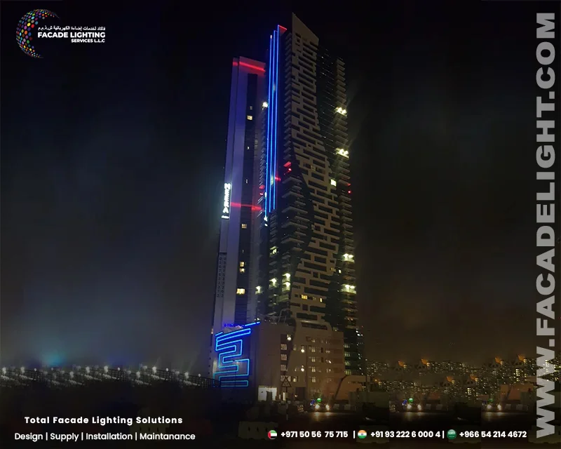 saraya tower facade lightings