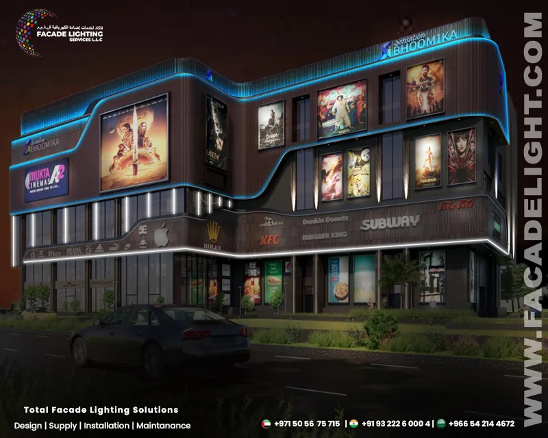 sensation boomika mall facade lighting india