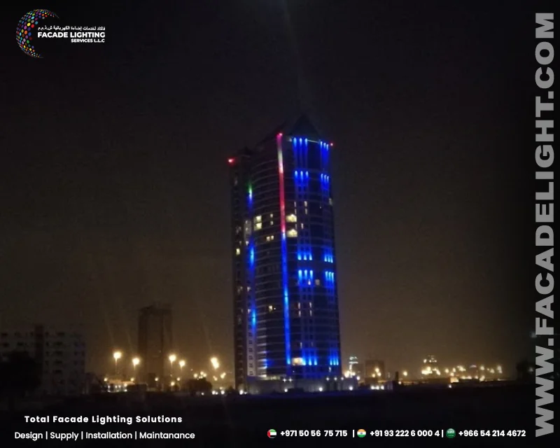 siraj tower facade lightings