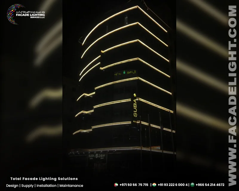 suba hotel facade lighting