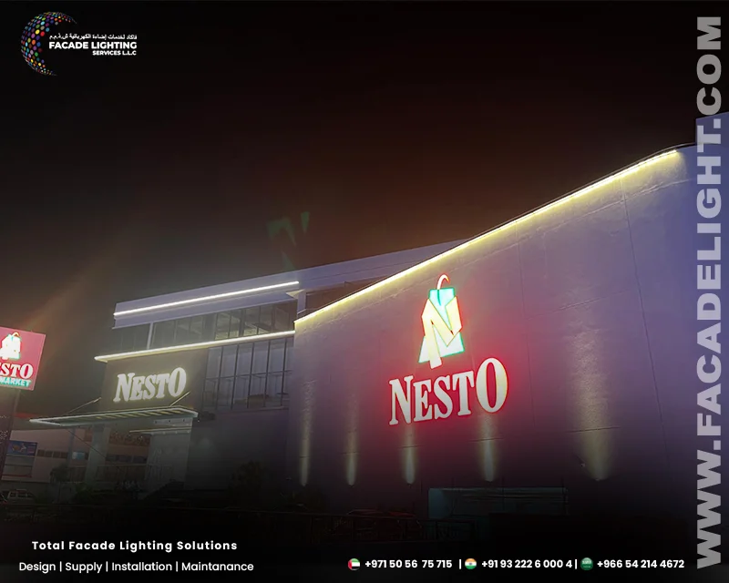 thrissur nesto facade lightings india