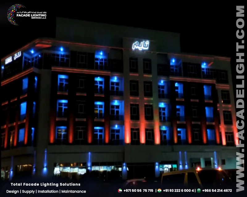 time grand plaza facade light