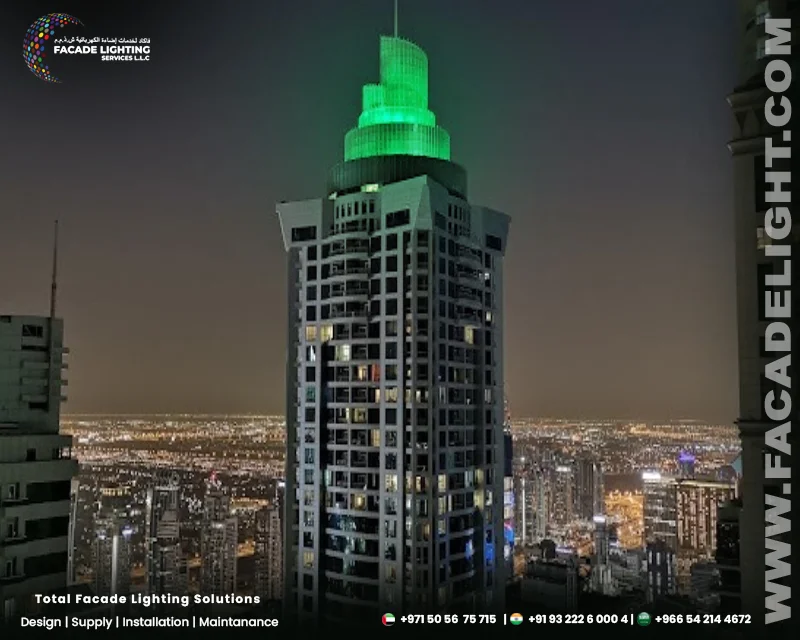 torch tower facade lightings