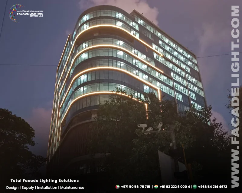 w92 apartment facade lighting india