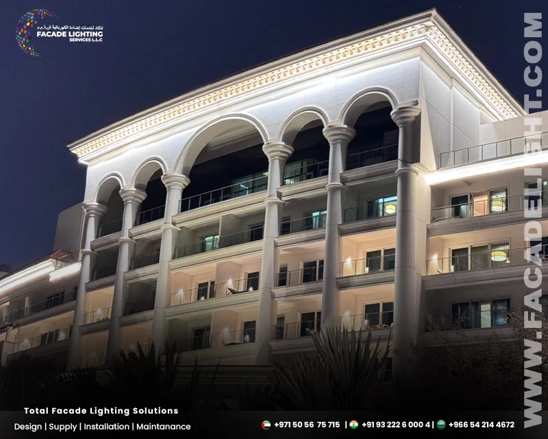 waldorf astoria facade lighting