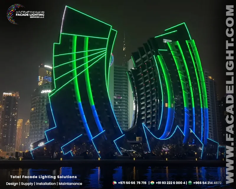 exterior lights j one tower dubai