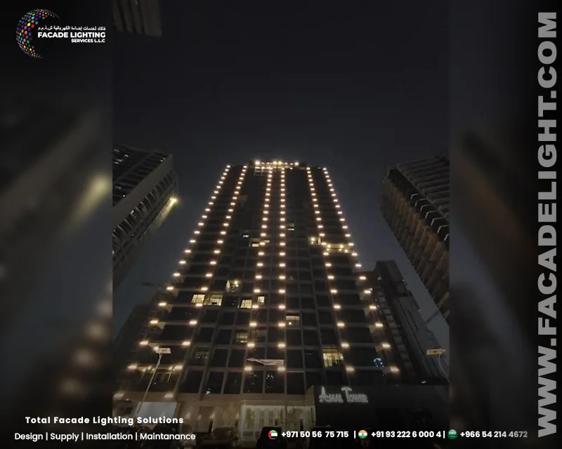 amal tower facade lighting