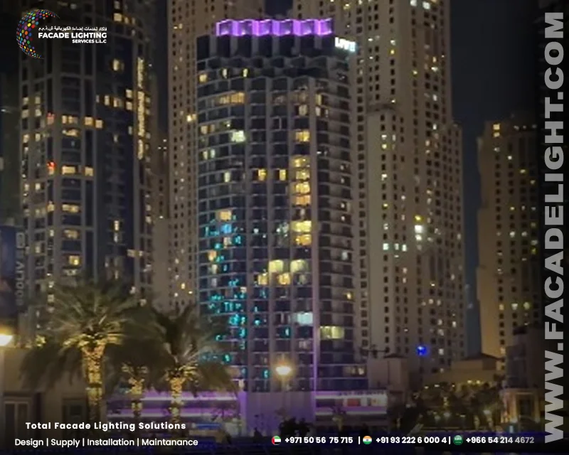 liv residence facade lighting project