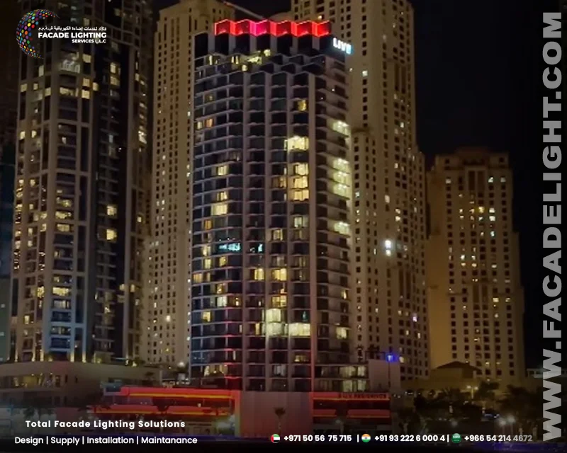 liv residence facade lightings project