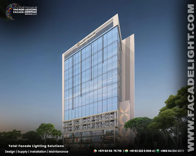 maruti square india facade lighting
