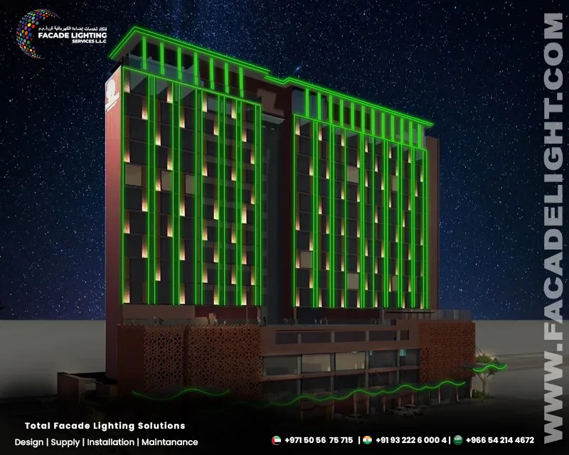 double tree saudi facade lighting