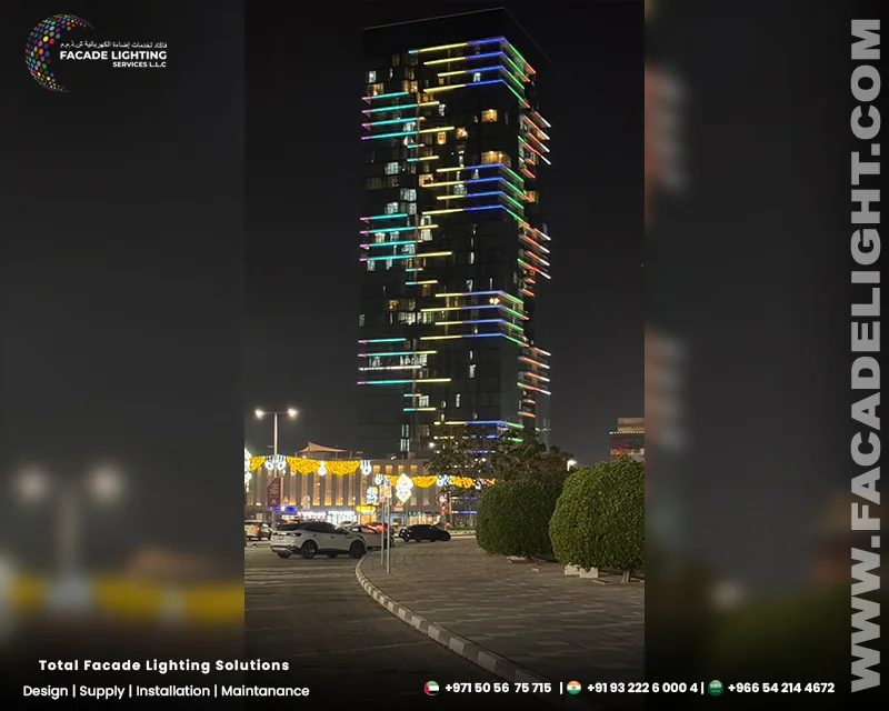 al naeem towers facade lighting