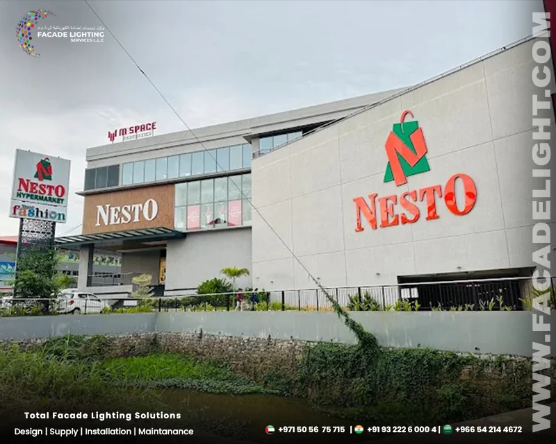 nesto thrissur facade lighting