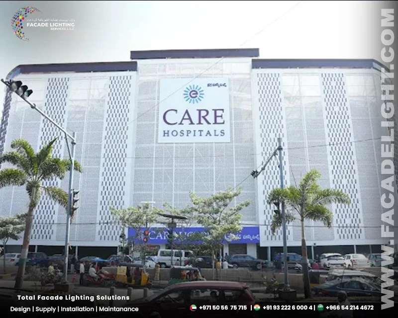 care hospital facade lighting