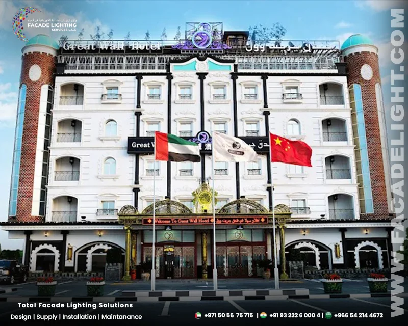 great wall hotels facade lights