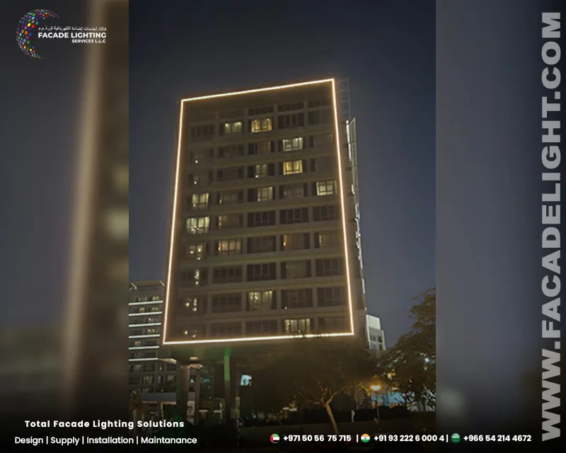 park rotana facade lighting