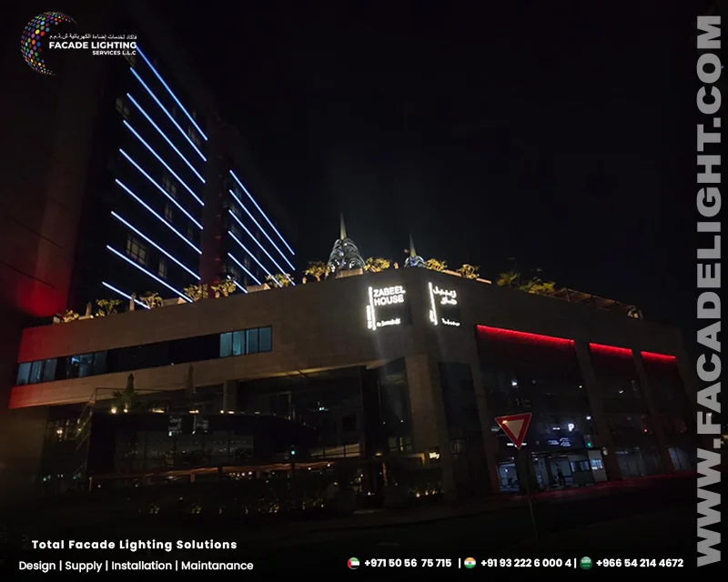 onyx tower facade lights