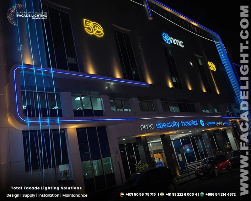 nmc hospital facade lightings