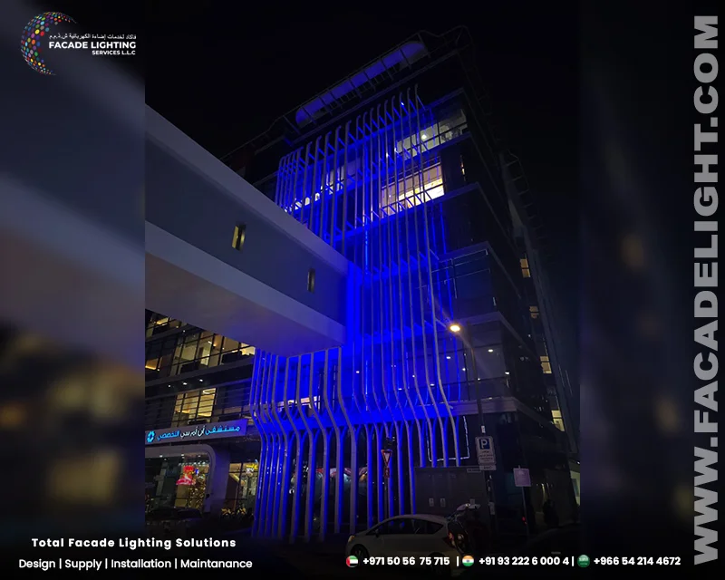 nmc hospital facade lights