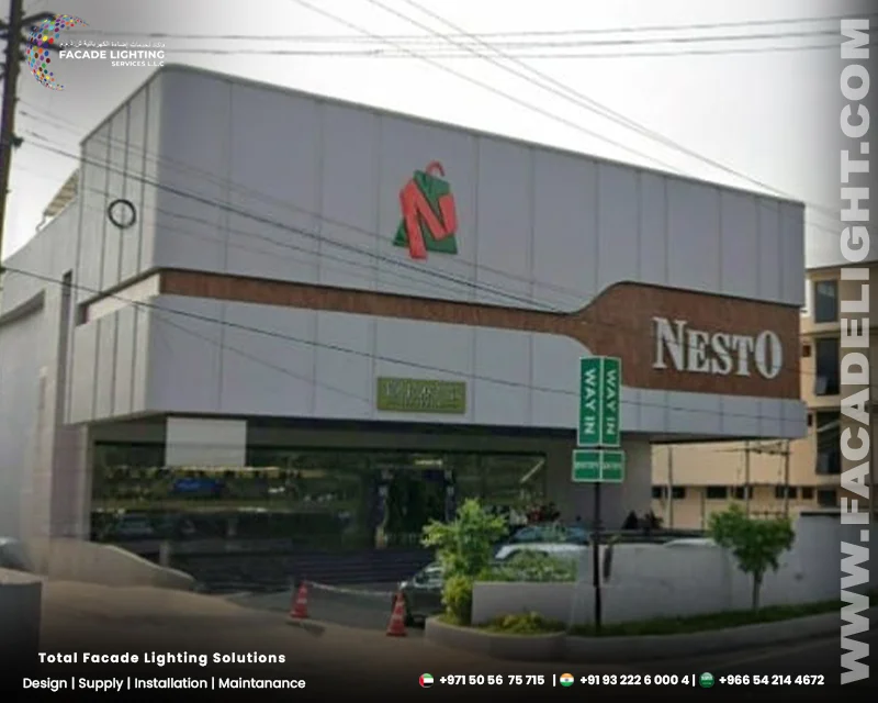 nesto hypermarket kottakal facade lighting