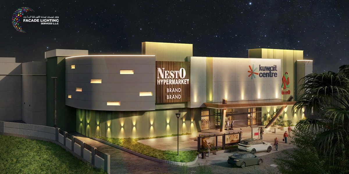 india facade lighting installation