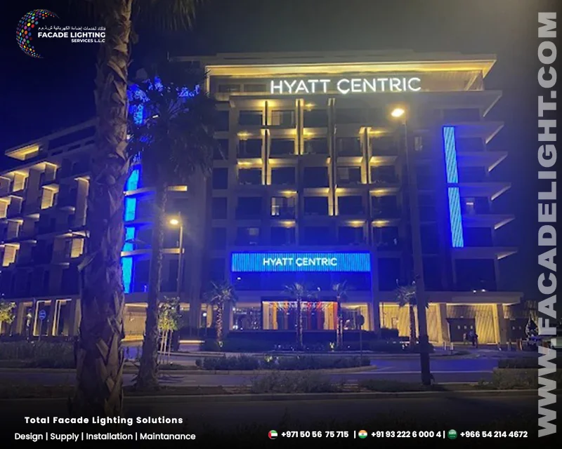 hyatt centric dubai facade lightings