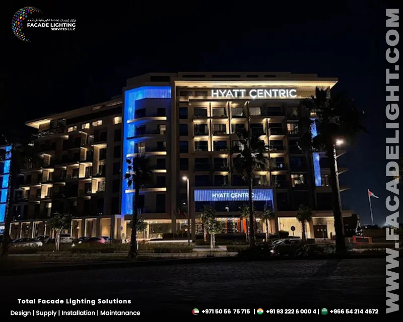 hyatt centric dubai facade lights