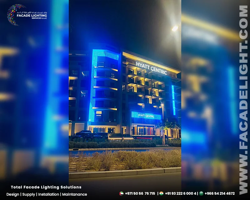 hyatt centric jumeirah facade lighting